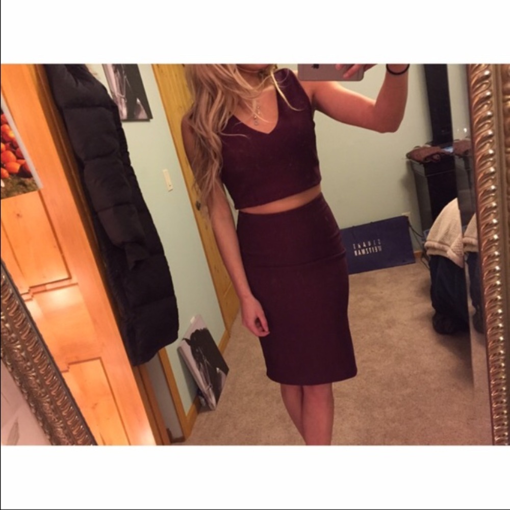 Forever 21 Two 2 Piece Midi Dress Set